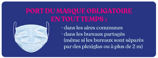 Port du masque obligatoire Port du masque obligatoire