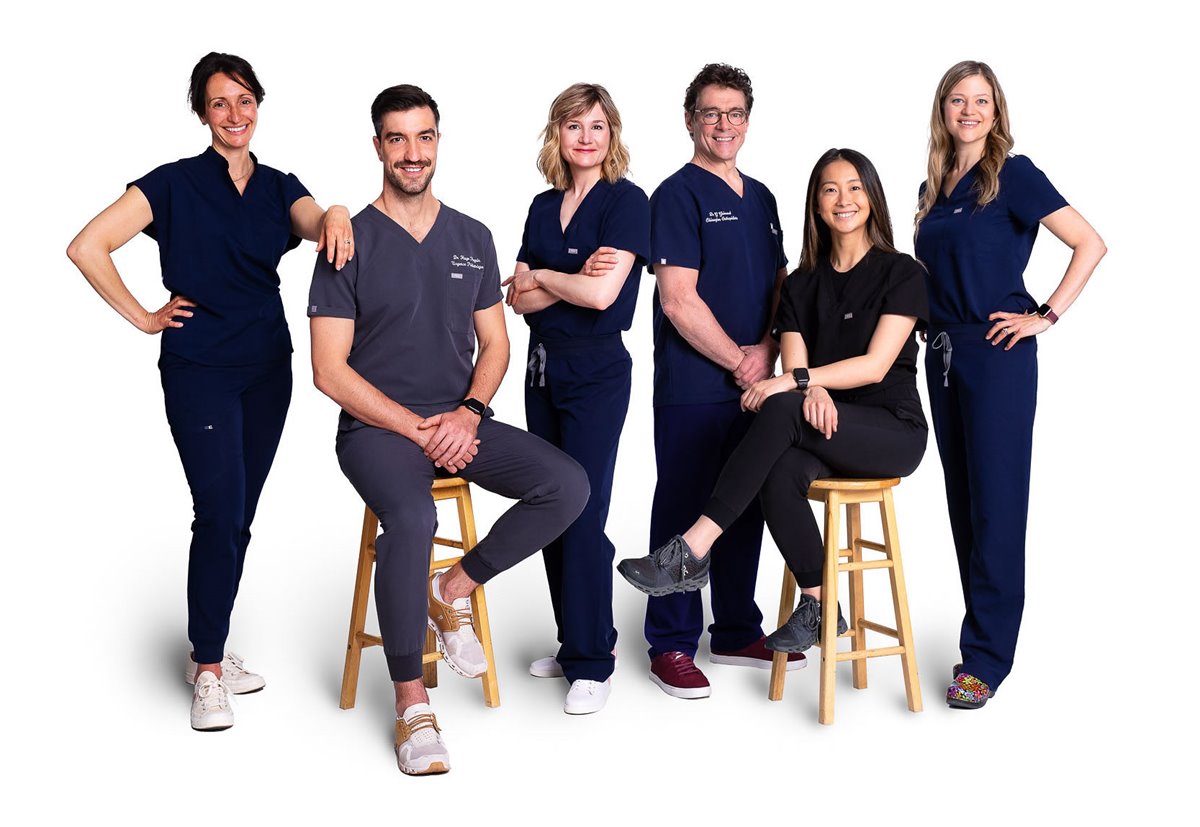 Photo de groupe : l'équipe de la clinique de médecine sportive