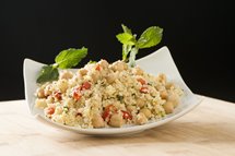 Salade de couscous aux pois chiches, citron et cumin 